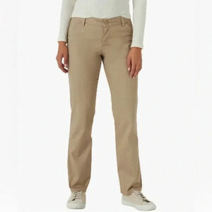 Women’s Lee Straight Leg Mid Rise Wrinkle Free Khaki Pants Size 14 NEW WITH TAGS
